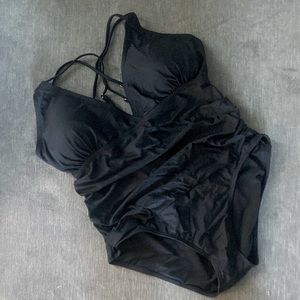 Black maternity swim suit